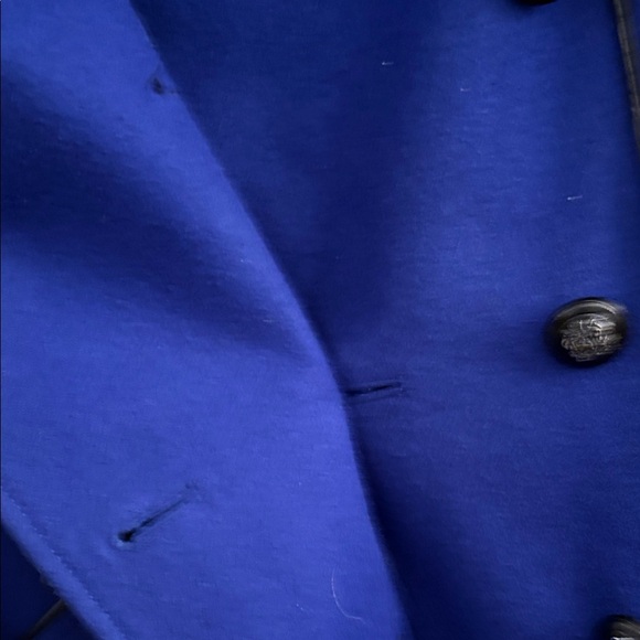 Guess Women's Royal Blue wool Pea Coat L - Picture 8 of 12